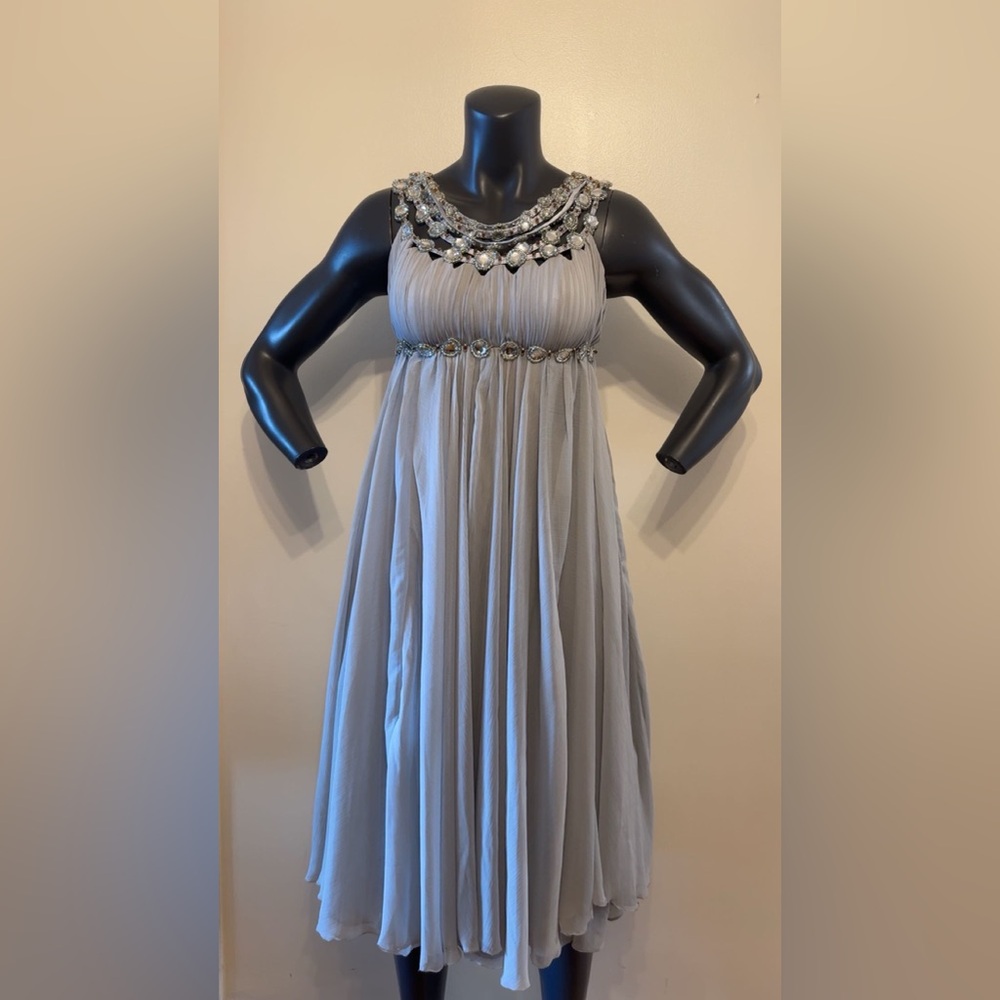 Elegant Gray Evening Gown